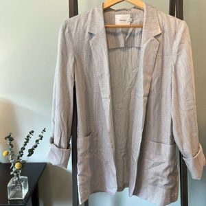 Aritzia/Talula Open Front Blazer - Light Grey